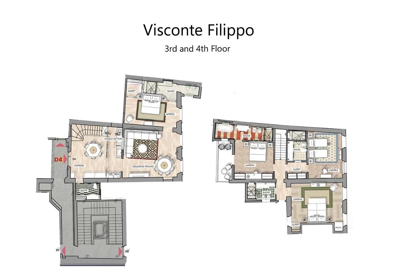Visconte Filippo - La Dimora Degli Affreschi Firenze Apartman